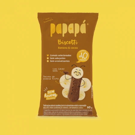 Biscotti Papapá de Banana e Cacau - 60g