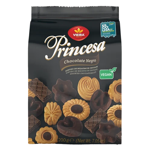 Bolachas Sortido Princesa Chocolate Negro 200g